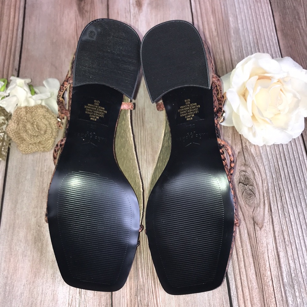 Marc Fisher Snakeprint Leather Dress Sandals 8.5M - Picture 6 of 8